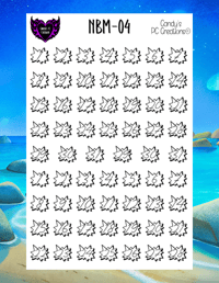 Image 16 of Day of the Week and Number Burst Planner Sticker O Font