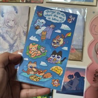 Image 1 of Blue skies Sticker Sheet [ bloomittens x hamtsoup ]