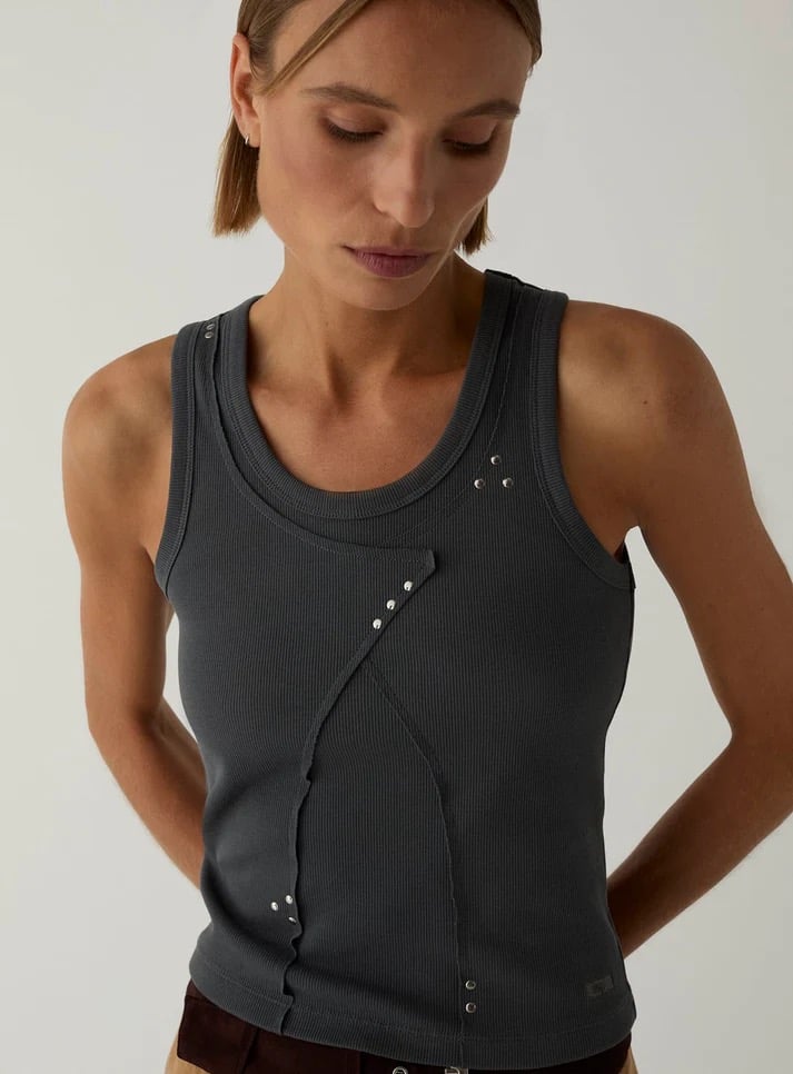 Image of LAAGAM ALUMA GREY TANK TOP
