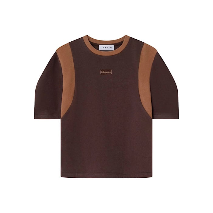 Image of LAAGAM LUMEA BROWN LOGO T-SHIRT