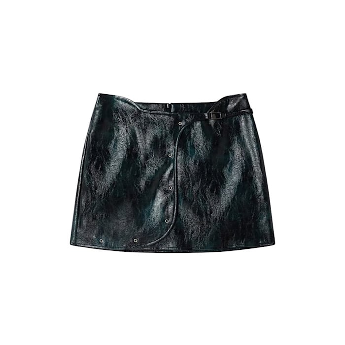 Image of LAAGAM ELODIE DARK GREEN SKIRT