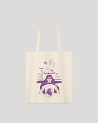 Image 2 of Tote Bag Witch Daughter: Natural - Purple