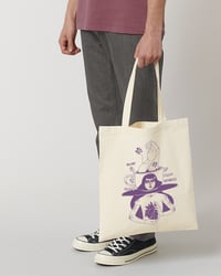Image 1 of Tote Bag Witch Daughter: Natural - Purple