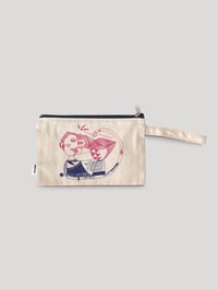 Image 1 of The Kiss Handmade Clutch: Natural - Rainbow