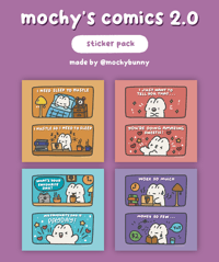 Image 1 of mochy comics 2.0 sticker pack