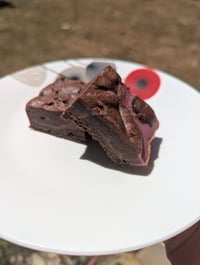 Brownie chocolat framboise
