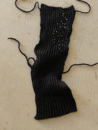 Image 1 of Unique Merino Mohair Backless Top with Bead Embroidery  2 – Handmade in Berlin
