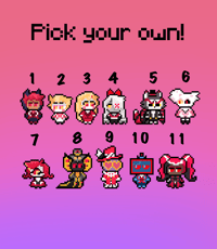 Image 2 of Pick Your Own Hazbin Pixel Pins! Preorder