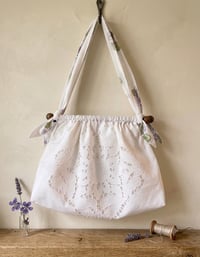 Image 1 of Upcycled Elegant Artisan Embroidered Canvas Bag 