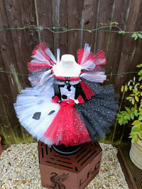 Image 7 of Cruella de Ville Tutu Dress: Dalmatian Halloween Costume