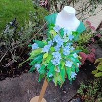 Image 3 of Wisp Flower Fairy Tutu Dress: Green Hydrangea Costume