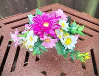 Image 5 of Flower Fairy Crown: Purple &amp; White Floral Headpiece