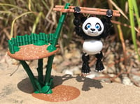 Image 4 of Flexible Panda with Bamboo Tree Stand and Play Ladder