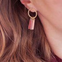Image 1 of Boucles d'Oreilles BRIKI Rose