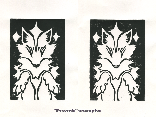Stars Linocut Print