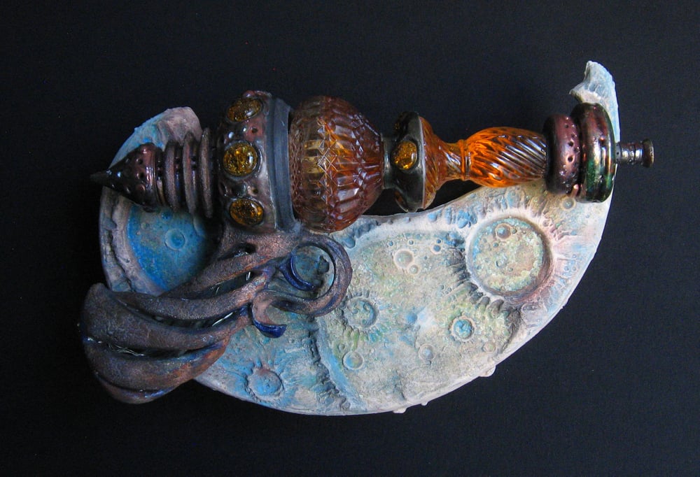 Image of Cordwainer Corkscrew - Raku Fired  Ceramic Sculpture