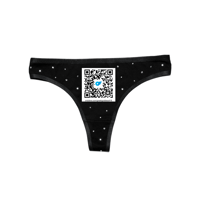 QR CODE CUSTOM RHINESTONED CHEEKY THONG