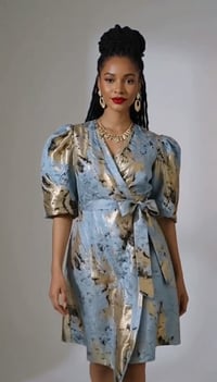 Image 1 of Jacquard Wrapped Dress