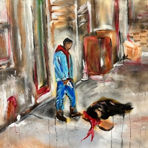 RIVERSIDE MOTHERFUXKER ORIGINAL PAINTING / 30x30"