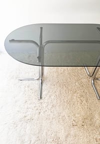 Image 6 of MESA VINTAGE DE CRISTAL AHUMADO, AÑOS 70