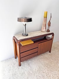 Image 1 of CÓMODA DE MADERA Y MÁRMOL, AÑOS 70
