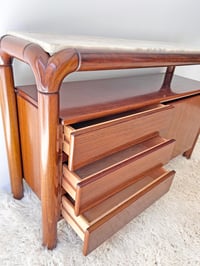 Image 3 of CÓMODA DE MADERA Y MÁRMOL, AÑOS 70