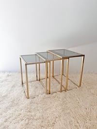 Image 5 of SET DE TRES MESITAS NIDO DORADAS, AÑOS 70