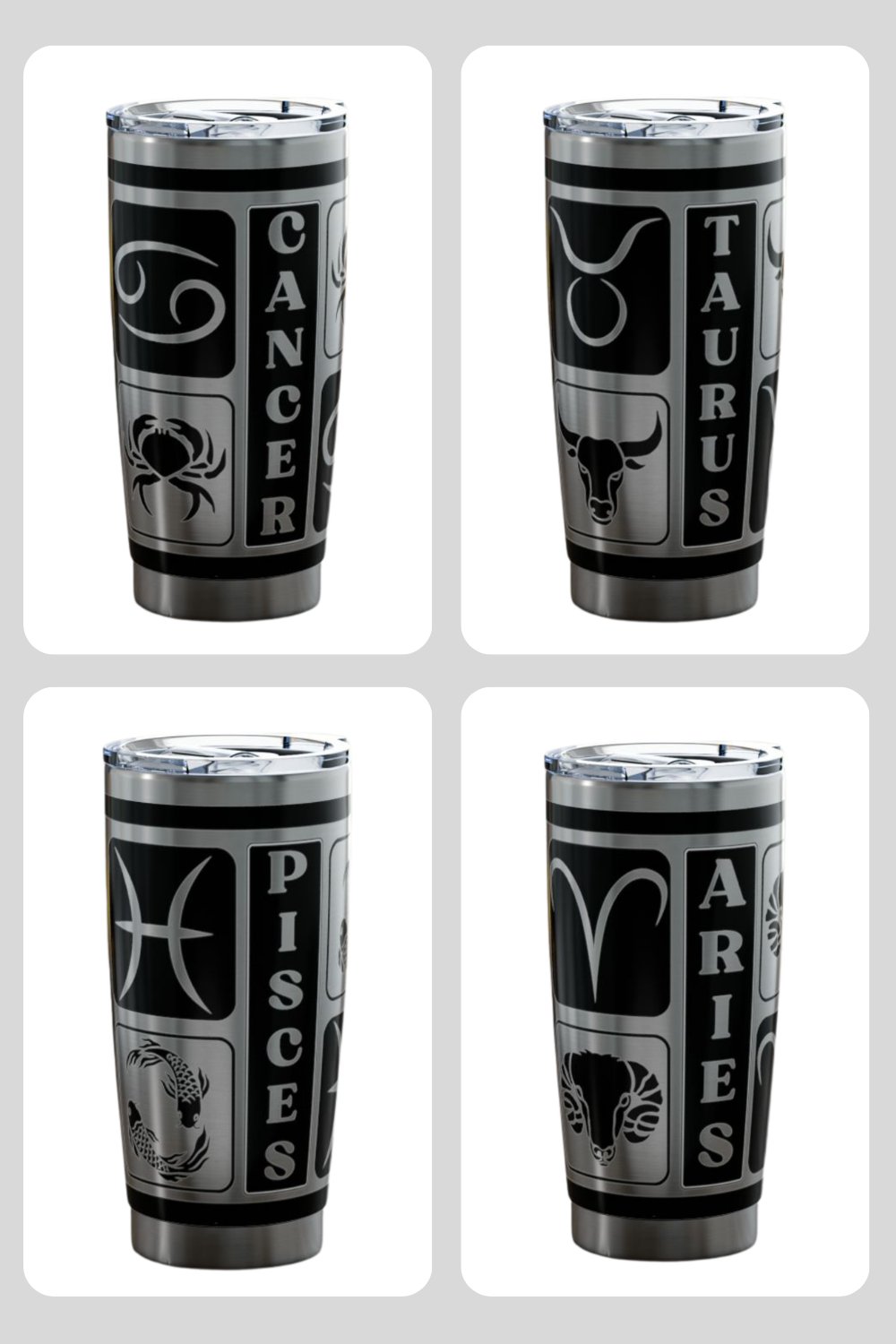 Image of 12 Zodiac Sign Stainless Steel Tumblers