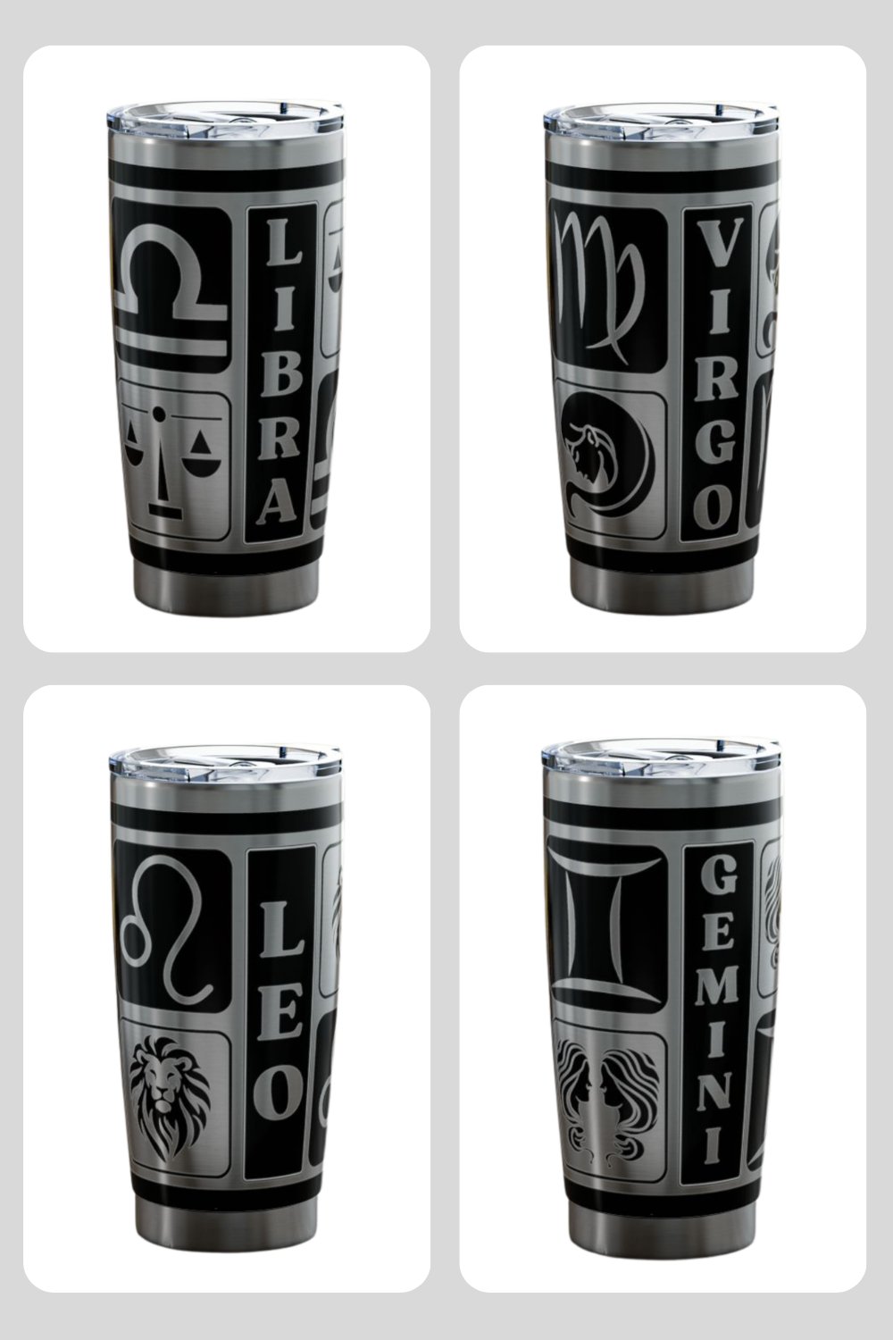 Image of 12 Zodiac Sign Stainless Steel Tumblers