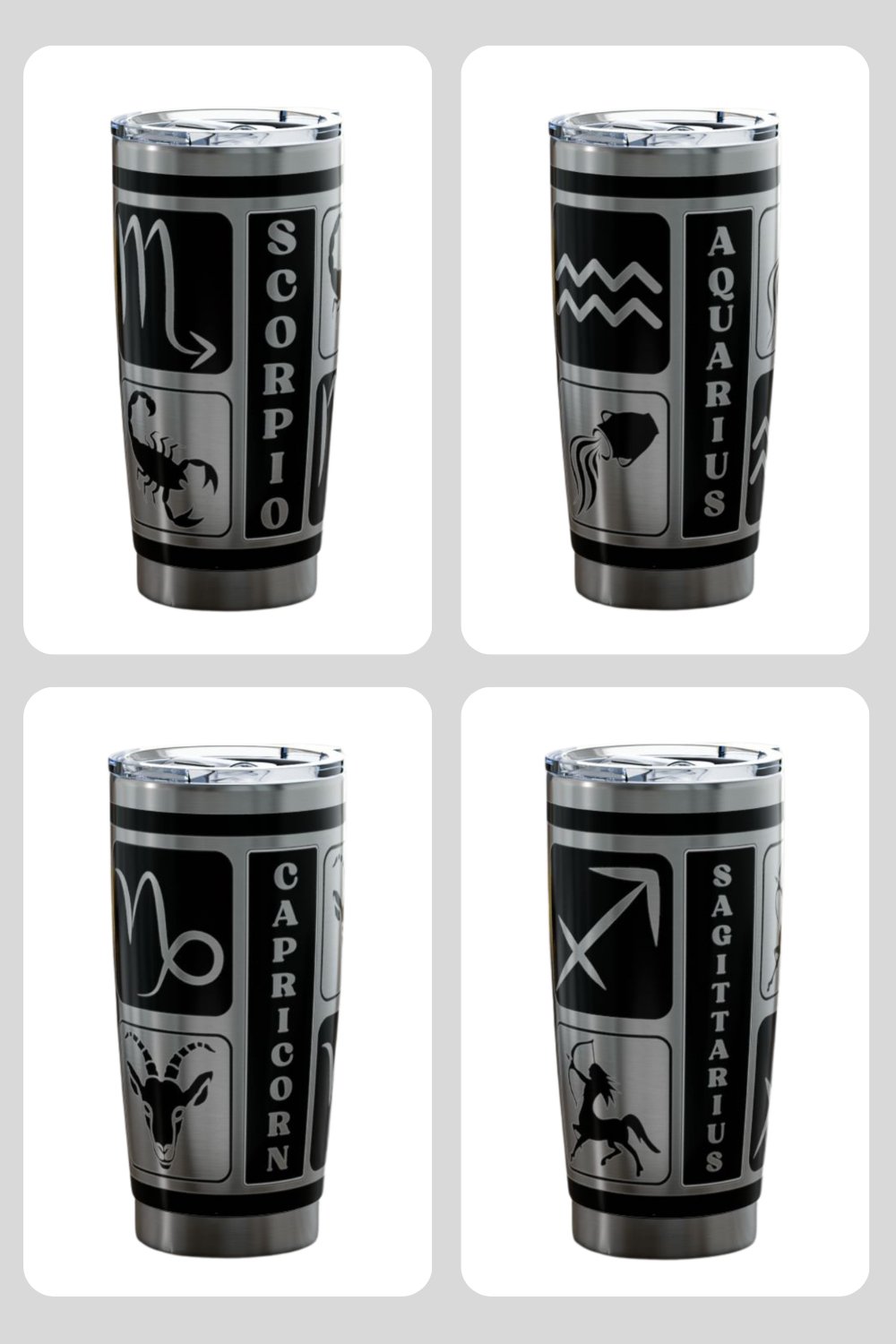 Image of 12 Zodiac Sign Stainless Steel Tumblers