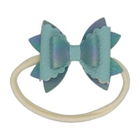 Baby Headband -Teal Rainbow