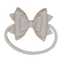 Baby Headband - White on White
