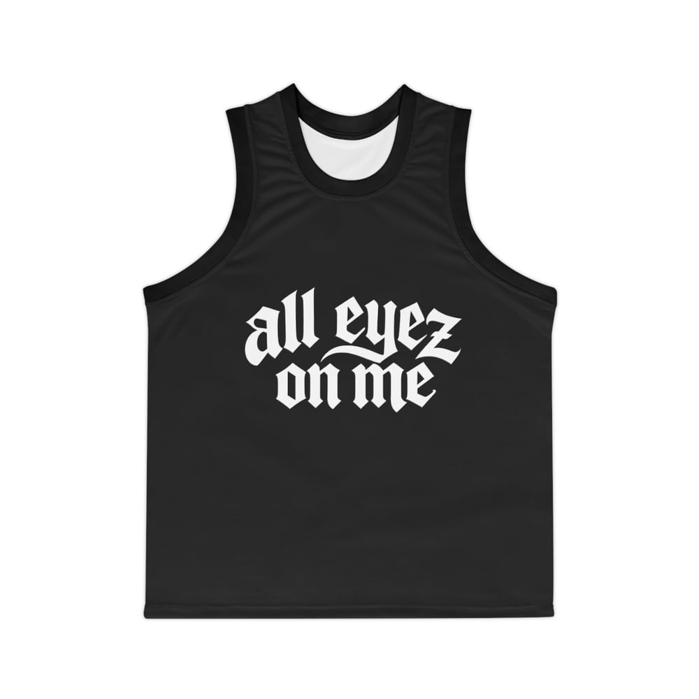 Image of Unisex All Eyez On Me Basketball Jersey — Gothic Streetwear Athletic Tank