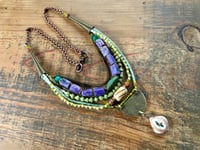 Image 4 of Layered necklace n1- mixed beads, brass, copper.