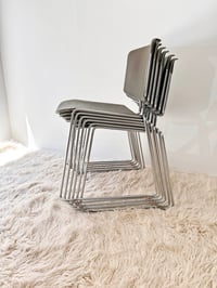 Image 3 of SET DE SEIS SILLAS APILABLES STEELCASE, AÑOS 80