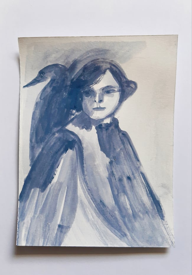 Swan ~ Warm up sketches ~ original artwork 