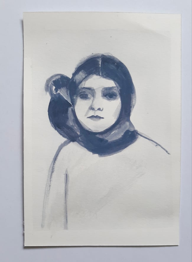Theda ~ warm up sketch ~ Original artwork