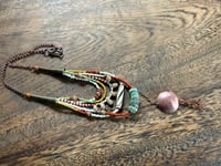 Image 11 of Layered necklace n2- mixed beads, brass, copper.