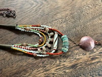 Image 12 of Layered necklace n2- mixed beads, brass, copper.