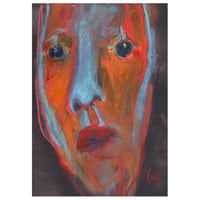 Image 1 of An Interior - Sketchbook Drawing in Soft Pastels on Paper 