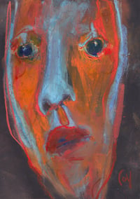 Image 2 of An Interior - Sketchbook Drawing in Soft Pastels on Paper 