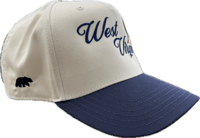 Image 2 of Two-Tone Mid Profile "WEST VIRGINIA" Cap - Fits All - Navy Embroidered 