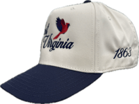 Image 3 of Two-Tone Mid Profile "WEST VIRGINIA" Cap - Fits All - Navy Embroidered 