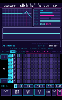 Image 4 of GRiDS - Chord-driven Synthwave Groovebox - Downloadable ROM (3.0.0B) - (08/01/2026)