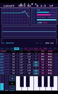 Image 5 of GRiDS - Chord-driven Synthwave Groovebox - Downloadable ROM (3.0.0B) - (08/01/2026)