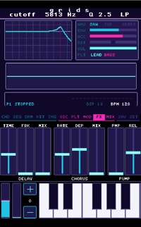 Image 10 of GRiDS - Chord-driven Synthwave Groovebox - Downloadable ROM (3.0.0B) - (08/01/2026)