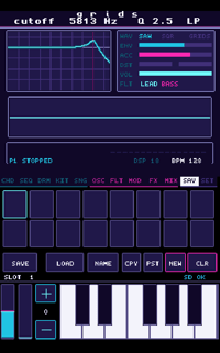 Image 12 of GRiDS - Chord-driven Synthwave Groovebox - Downloadable ROM (3.0.0B) - (08/01/2026)
