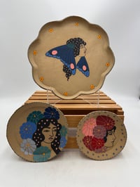 Image 4 of Lady and Blue Flowers 