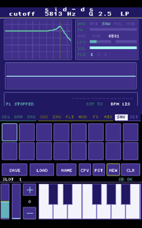Image 11 of SID-DS - 3 voice SID Synthesizer and Groovebox - Downloadable ROM - V1.4.0B (07/27/26)