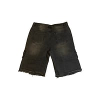 Image 2 of Rockstar Dark Grey Exxus Baggy Fit Denim Shorts